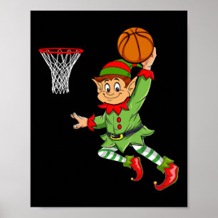 Poster Natal de 2021 para jogar basquete