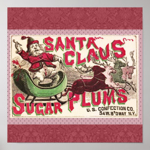 Poster Natal de Açúcar de Santa Claus