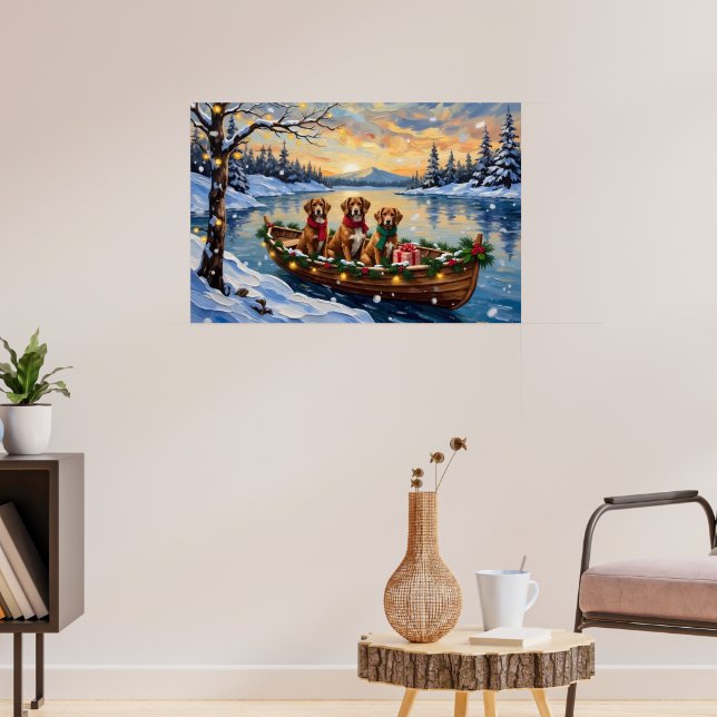 Poster Natal de Barco do Vizsla (Sala de Estar 3)