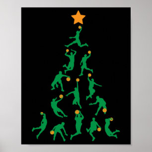 Poster Natal de basquetebol
