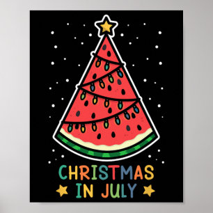 Poster Natal de Melancia Engraçado em Julho Mulheres Home