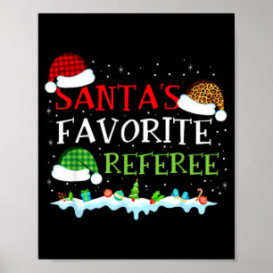 Poster Natal Divertido do Árbitro Favorito do Papai Noel