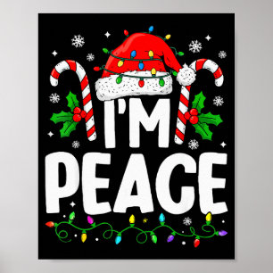 Poster Natal Divertido Eu Venho Em Paz Casal Combinando M