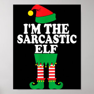 Poster Natal Divertido Família Eu Sou O Elfo Sarcástico
