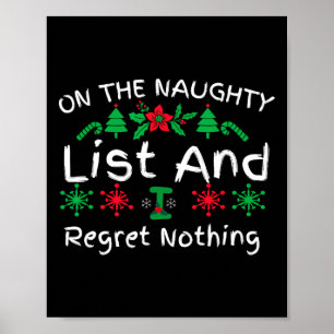 Poster Natal Divertido Na Lista dos Travessos E Eu Não Me