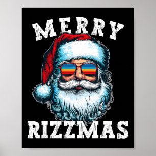Poster Natal Divertido Rizz Meme Feliz Rizzmas Para Moda