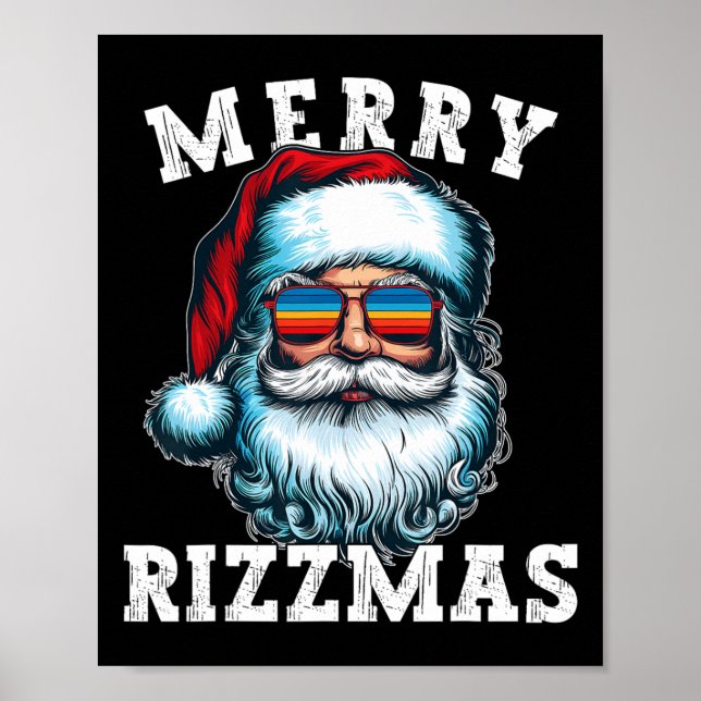 Poster Natal Divertido Rizz Meme Feliz Rizzmas Para Moda (Frente)