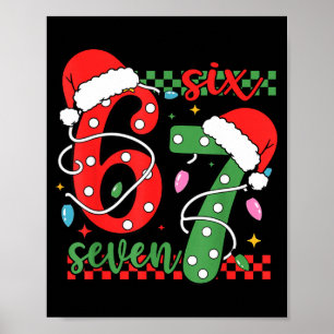 Poster Natal Divertido Seis Sete 6 7 Meme Geração Alpha G