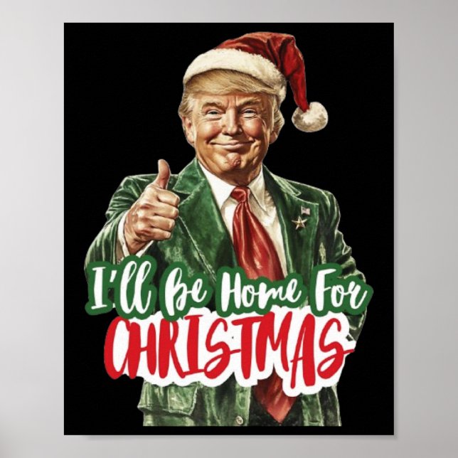 Poster Natal Donald Trump Presidente 2024 Dançar Funn (Frente)