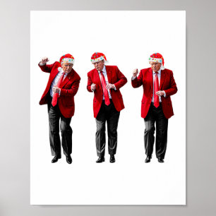 Poster Natal Donald Trump Presidente 2024 Dançar Funn