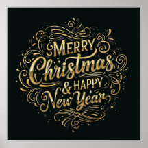 Natal e Feliz ano novo alegres e Dourados