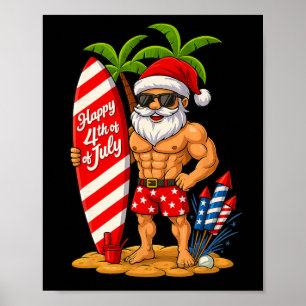 Poster Natal Em 4 De Julho Papais noeis Construção De Por