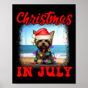 Poster Natal Em Julho Amante De Cachorro Xmas Engraçado Y