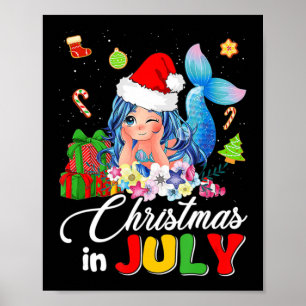Poster Natal Em Julho, Anime Bonita Sum Santa Hat Sum