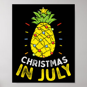 Poster Natal Em Julho, Árvore De Abacaxi, Crianças De Ver