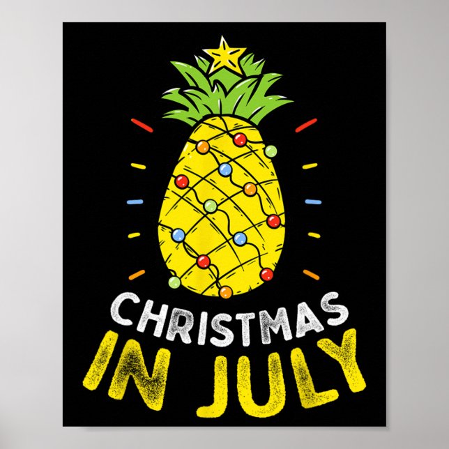 Poster Natal Em Julho, Árvore De Abacaxi, Crianças De Ver (Frente)