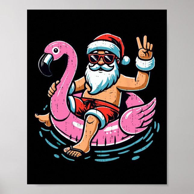 Poster Natal Em Julho Camisas Meninos Papais noeis Flamin (Frente)