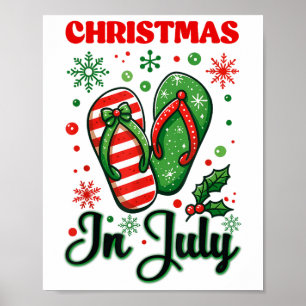 Poster Natal Em Julho Chinelos Xmas Chinelos Sumam