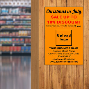 Poster Natal em julho de 2010 - Venda de cor laranja