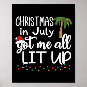 Poster Natal Em Julho Decoração De Verão De Natal Para Ho