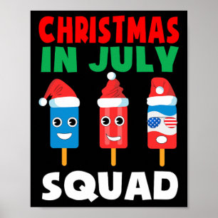Poster Natal Em Julho Equipe Fofa Pops De Gelo No Papai N