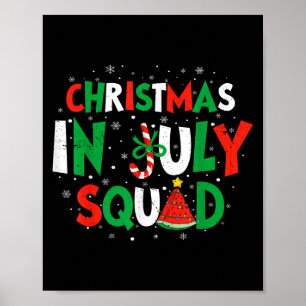 Poster Natal Em Julho Esquadrão Engraçado Homens De Féria