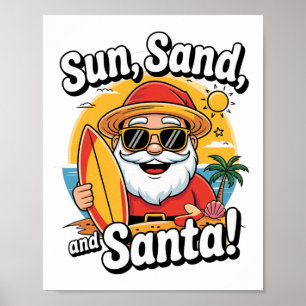 Poster Natal Em Julho Férias De Santa De Verão Tropical X