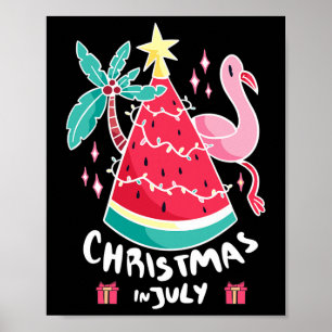 Poster Natal Em Julho Melancia Árvore De Natal De Verão