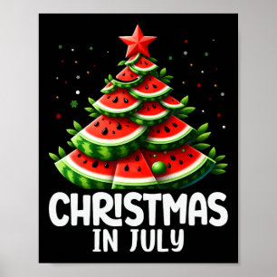 Poster Natal Em Julho Melancia Xmas Árvores Mulheres