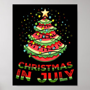 Poster Natal Em Julho Melancia Xmas Tree Summer1