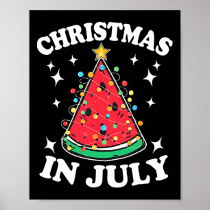 Poster Natal Em Julho Melancia Xmas Tree Summer Men