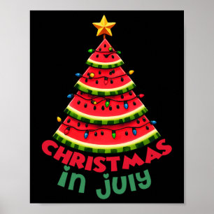 Poster Natal Em Julho Melancia Xmas Tree Summer Men