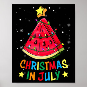 Poster Natal Em Julho Melancia Xmas Tree Summer Men