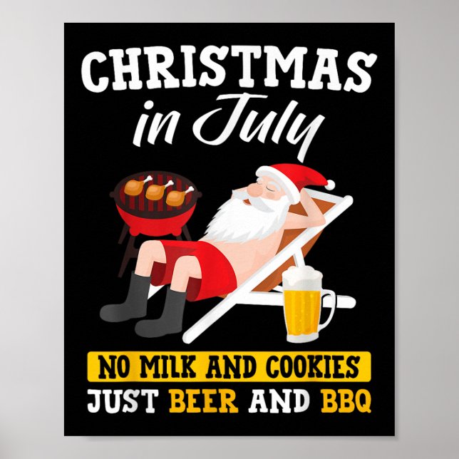 Poster Natal Em Julho - Sem Leite E Biscoitos Apenas Cerv (Frente)