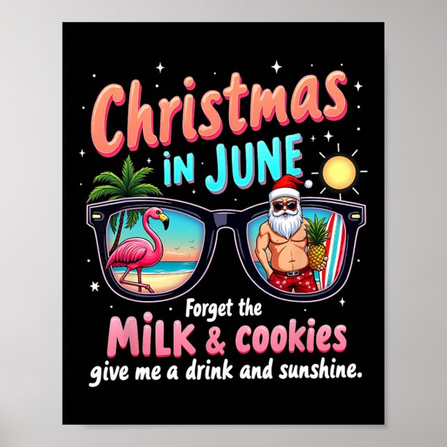Poster Natal Em Junho Esquece A Soma Do Leite E Dos Cooki (Frente)