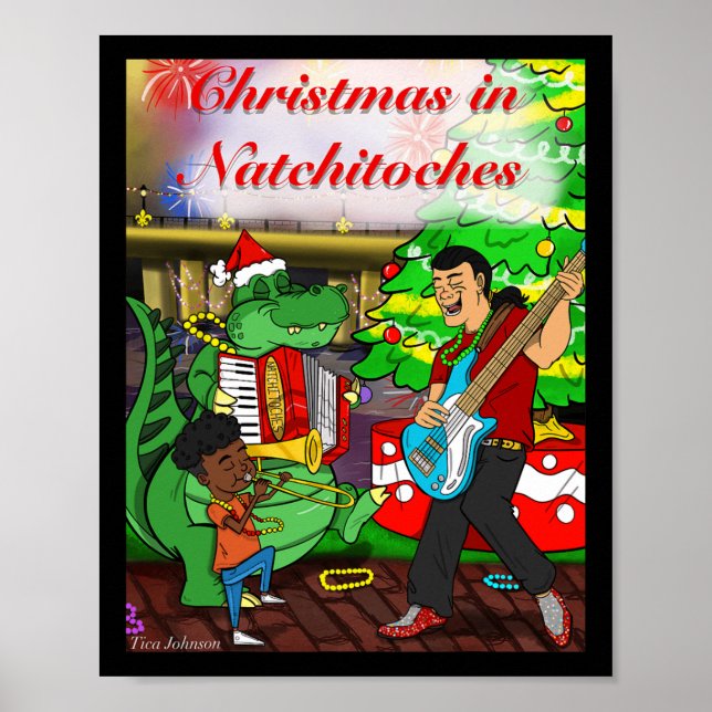Poster Natal em Natchitoches (Frente)