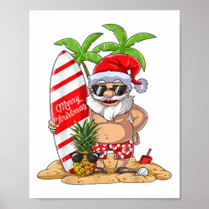 Poster Natal Em Papais noeis De Julho O Surfe No Havaí So