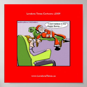 Póster Natal em Terapia Cartazes Divertidos de Natal
