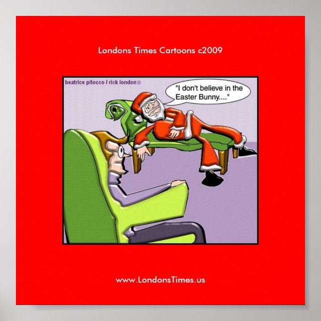 Póster Natal em Terapia Cartazes Divertidos de Natal (Frente)