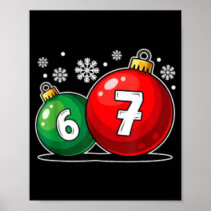 Poster Natal engraçado 67 Seis Sete Meme Geração Alpha Gí