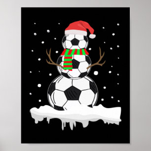 Poster Natal Engraçado Ball Snowman Xmas Esporte