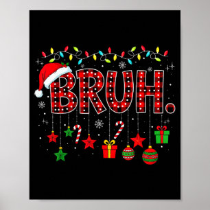 Poster Natal engraçado em xadrez vermelho para adolescent