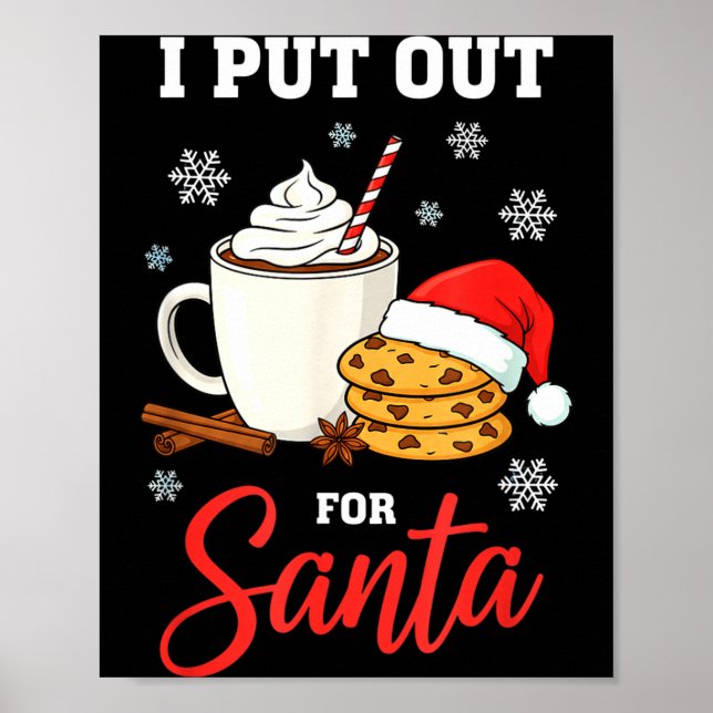 Poster Natal Eu Coloquei Para O Papai Noel Leite E Biscoi (Frente)