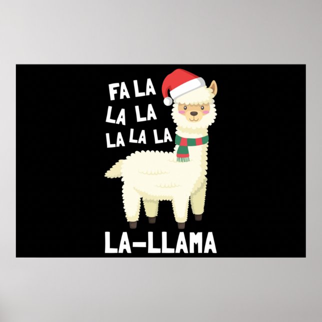 Poster Natal Fa La Llama Essential (Frente)