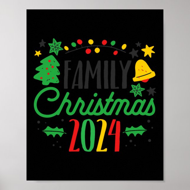 Poster Natal Familiar 2024 Papais noeis de presentes coin (Frente)