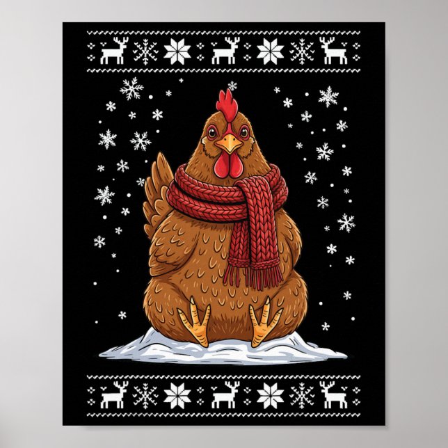 Poster Natal Feio de Frango  (Frente)