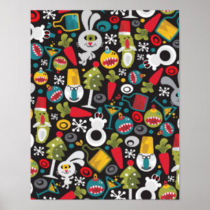 Poster Natal feio e Feliz ano novo