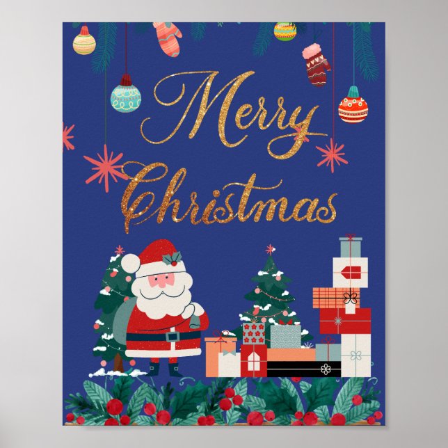 Poster Natal feliz moderno - Natal e Natal (Frente)