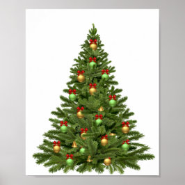 Poster Natal Férias de Árvore Natal Bauble