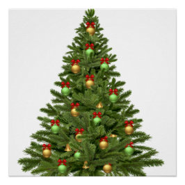 Póster Natal Férias de Árvore Natal Bauble